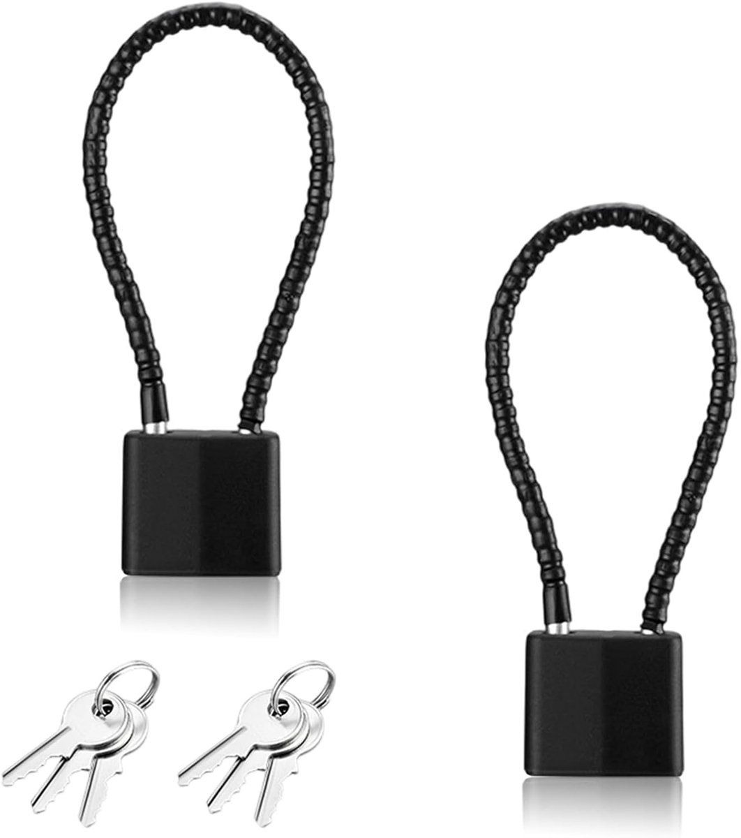 SnelShoppen - 2 Stuks Kabel Slot met Sleutel, Robuuste Koffer Hangslot Draad Slot voor Veiligheid en Beveiliging, Ideaal voor Reis, Camping en Sport