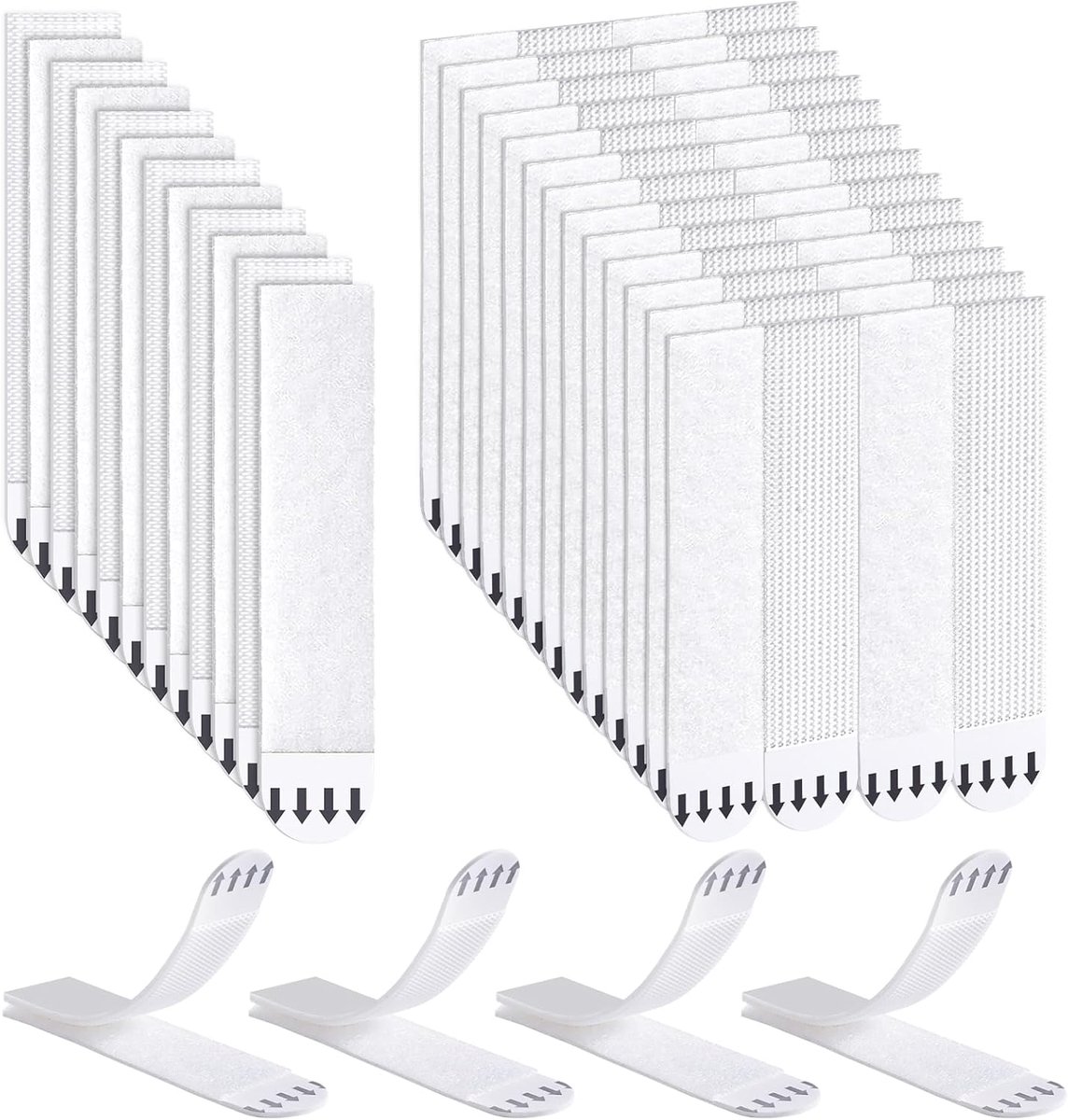 SnelShoppen - Adhesive strips 36 paar, 19 mm x 92 mm voor veelzijdig gebruik, sterke plakband voor knutselen, reparaties, en meer