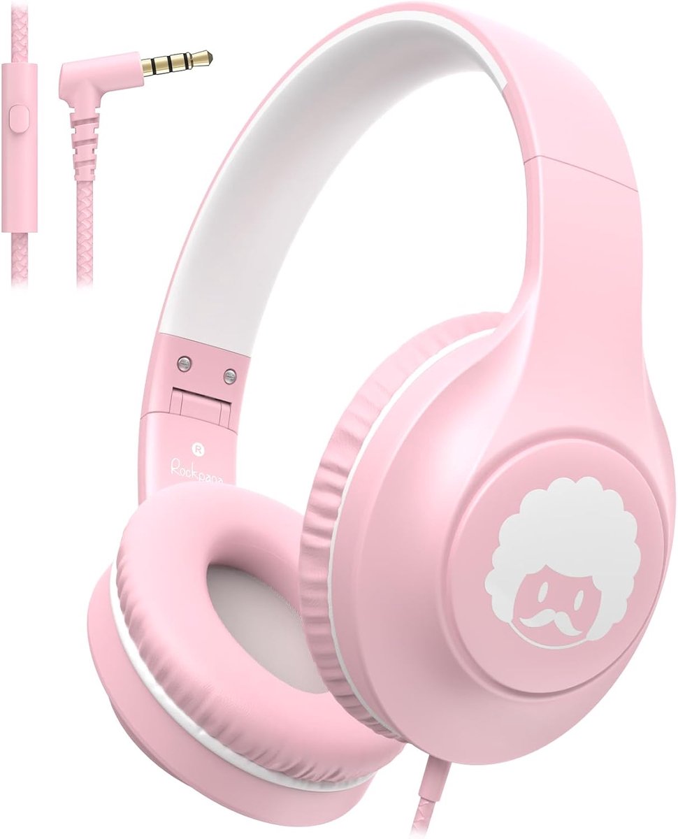 SnelShoppen - On-Ear Wired Headphones met Microfoon - Lichtgewicht Vouwbaar - 3.5mm Tangle-Free Jack - Stereo Bass voor Computer, Laptop, Tablet, Tele