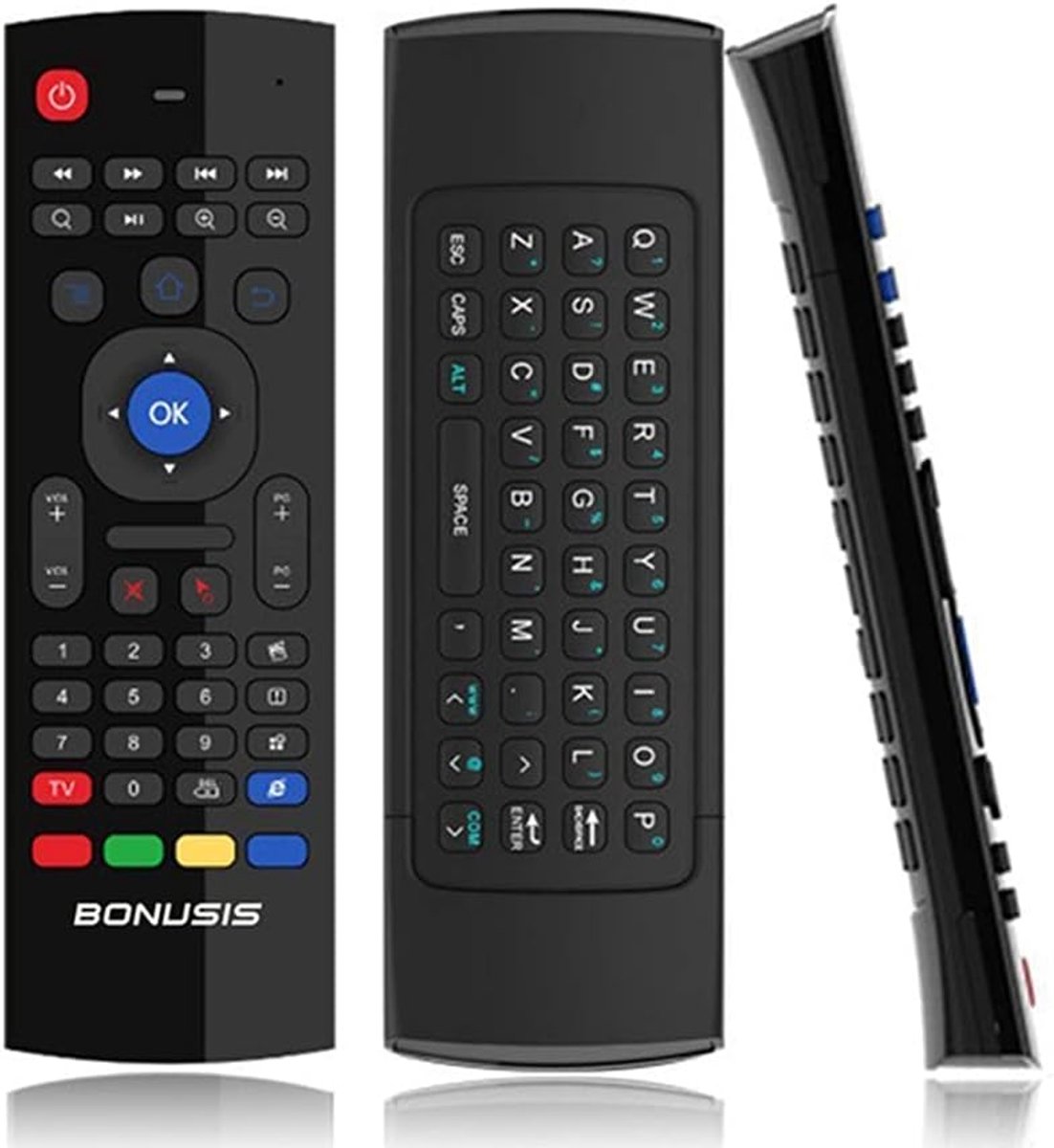 SnelShoppen - Q97C Air Mouse 2.4G IR Afstandsbediening - Universele Air Mouse met Toetsenbord voor Android TV Box, HTPC, IPTV, Smart TV, PC, Projector