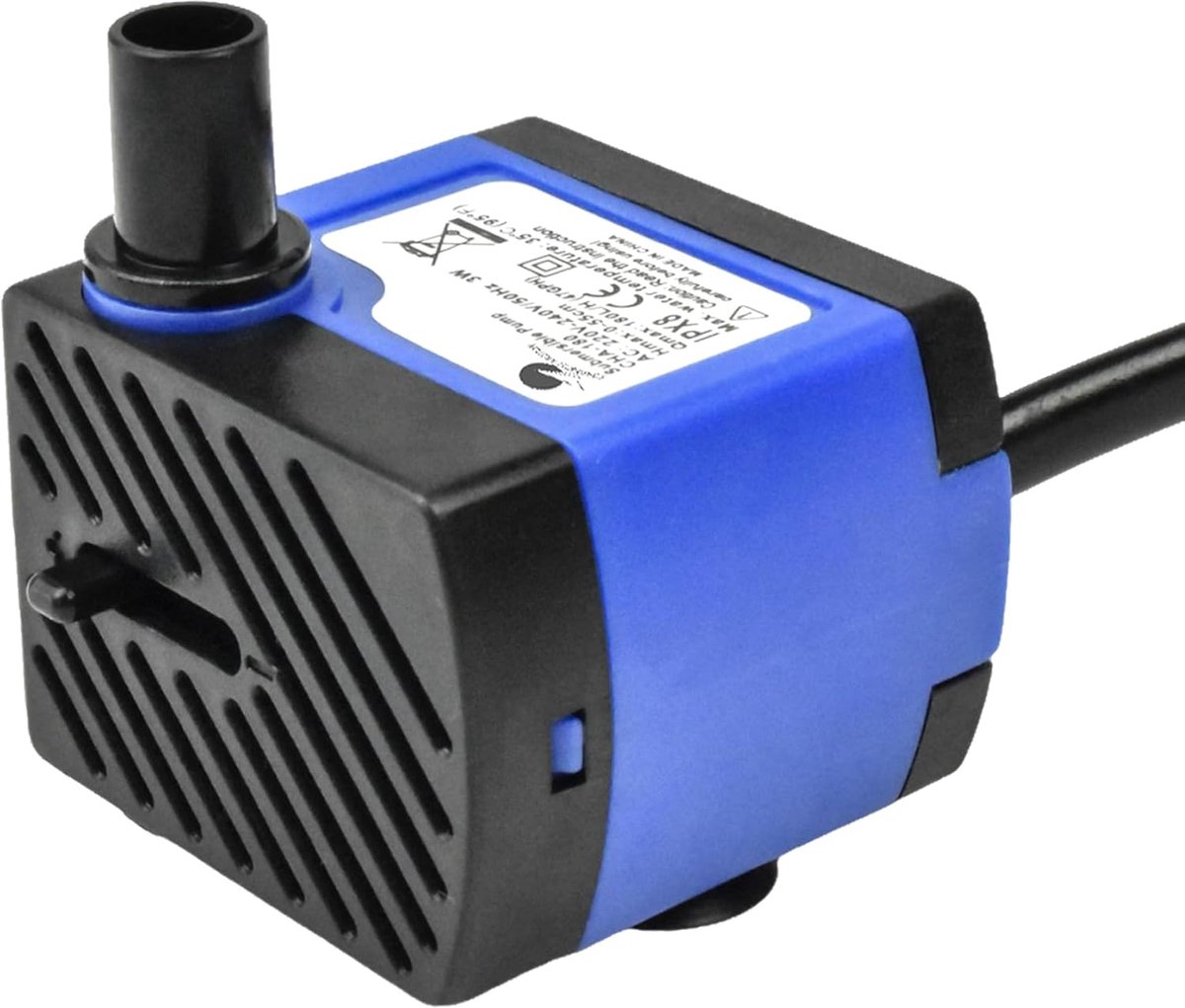 SnelShoppen - Mini Fonteinpomp 3W 47 GPH Onderwaterpomp AC 220V voor Kleine Aquaria - Stille, Energiezuinige Waterpomp met Sterke Zuignappen voor Tuin