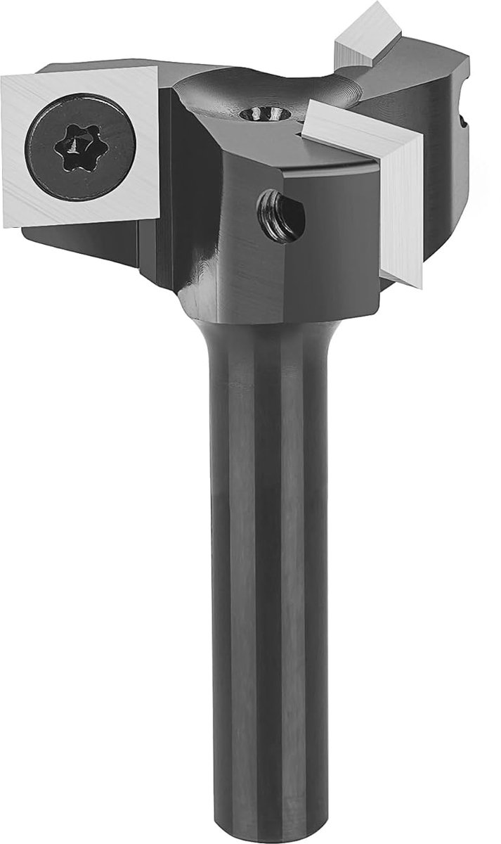 SnelShoppen - 8mm Planer Cutter 35mm Diameter met HW Inserts - 3 Flutes CNC Houtbewerking Frees voor Router - Efficiënte Hout Snijgereedschap