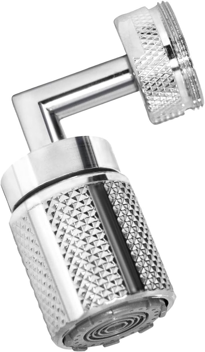 SnelShoppen - 720° Rotating Water Tap - Jet Regulator - Swivel Tap Attachment met 3 Spray Functies - Keukenaccessoire voor 22 mm en 24 mm Kranen