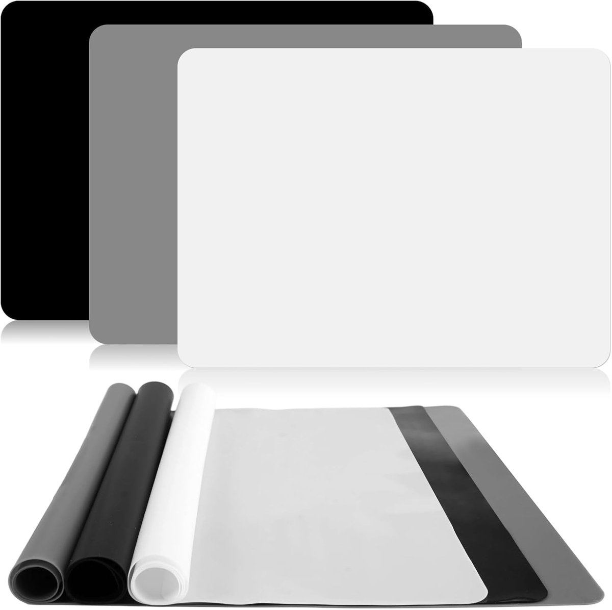 SnelShoppen - 3-delige Silicone Matten voor Epoxy Resin, Kids Placemat 40x30cm, Antislip en Niet-Plakkerig, Creatieve Schilder Pad voor Kinderen, Hand