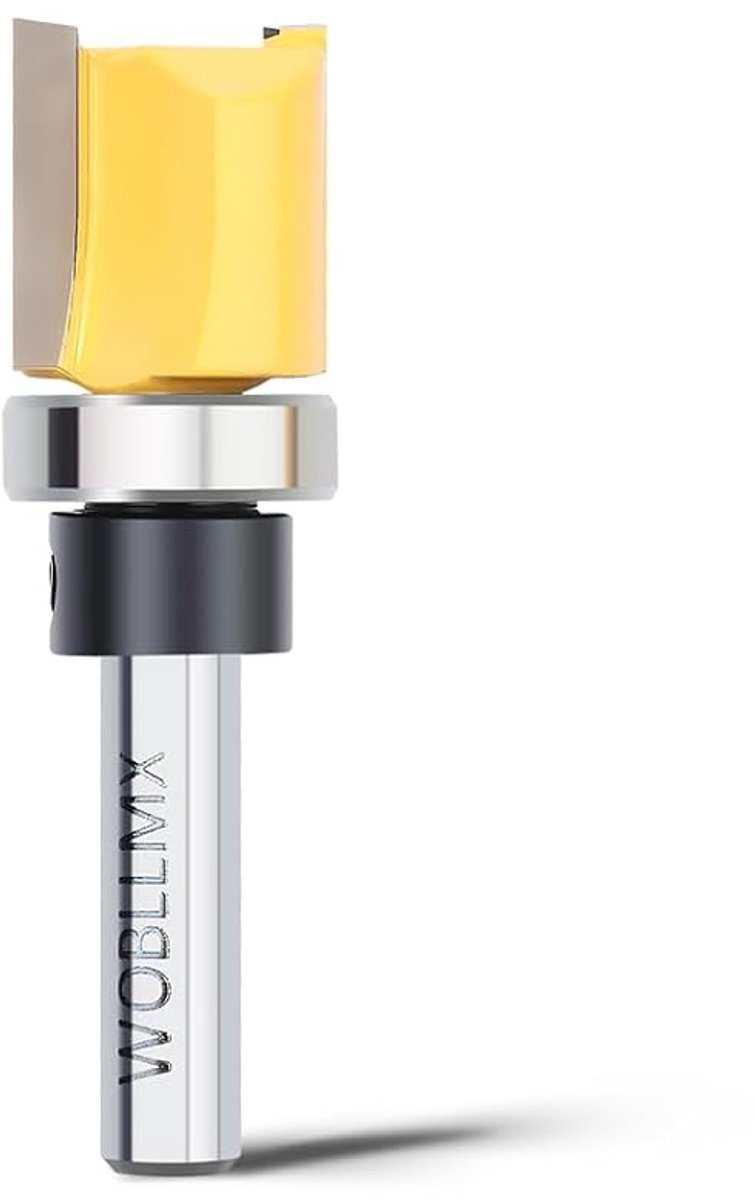 SnelShoppen - 8mm shank edge mill Ø19mm, 20mm werklengte, duurzame carbide snijder met kogellager, ideaal voor houtbewerking DIY projecten