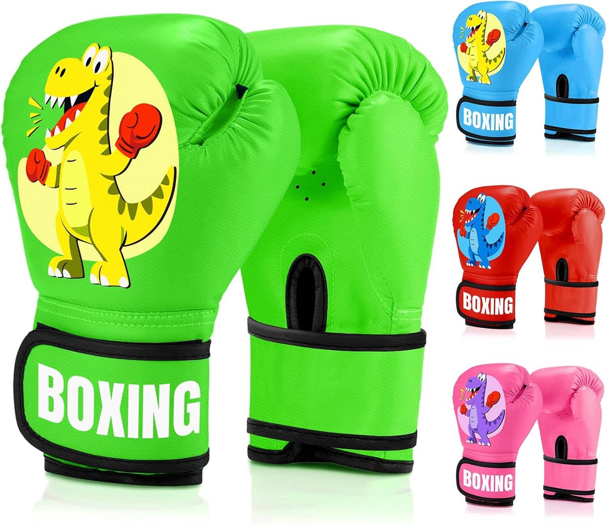 SnelShoppen - Kinder Bokshandschoenen PU Leder 3-14 Jaar - Sparring, Training, Muay Thai, MMA, Kickboxing - Bescherming voor Handen - Ideaal voor Jong