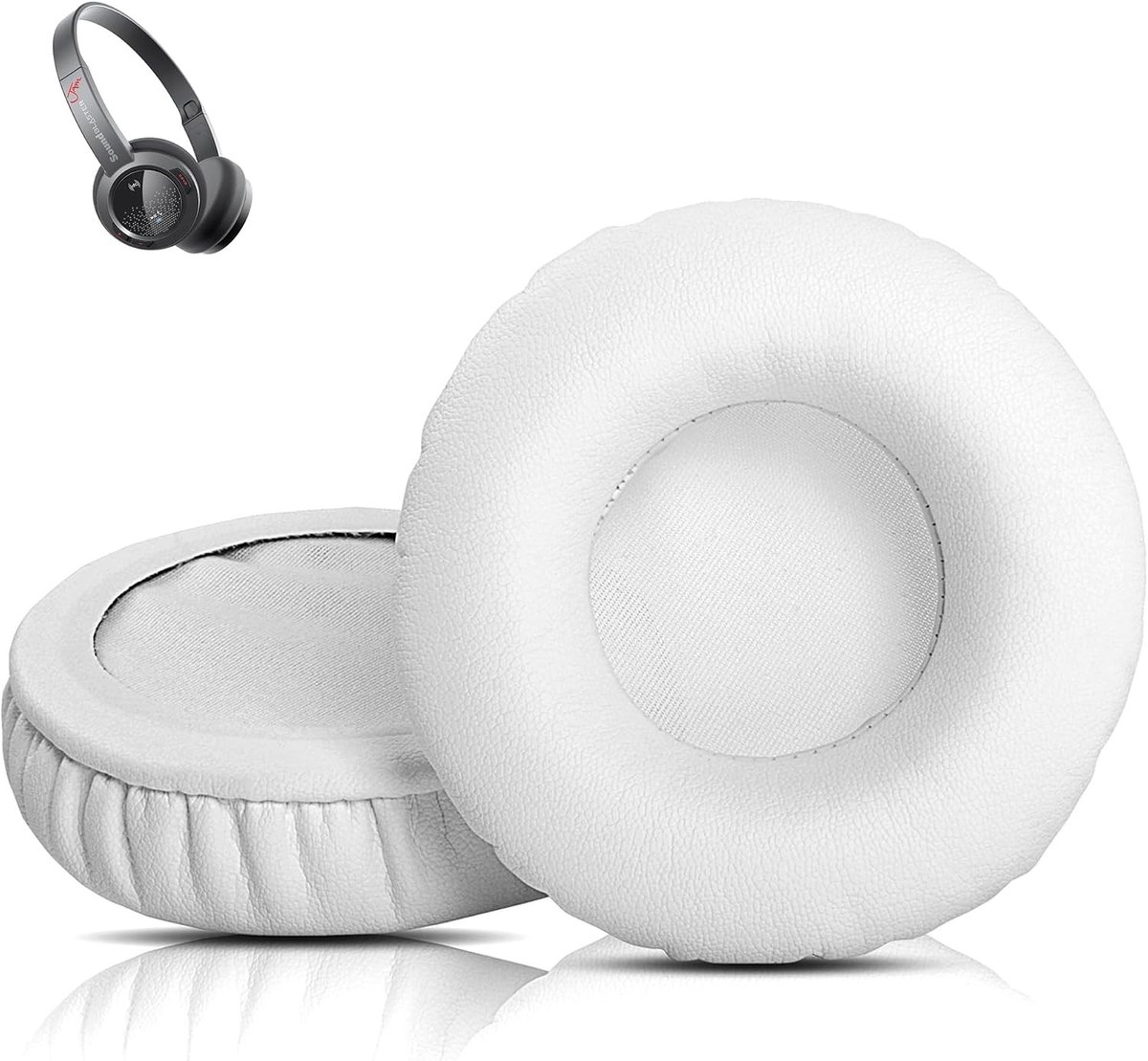 Vervangende oorkussens voor hoofdtelefoons - Comfortabele oorkussens van proteïneleer, ideaal voor lange luistersessies en verbeterde geluidsisolatie