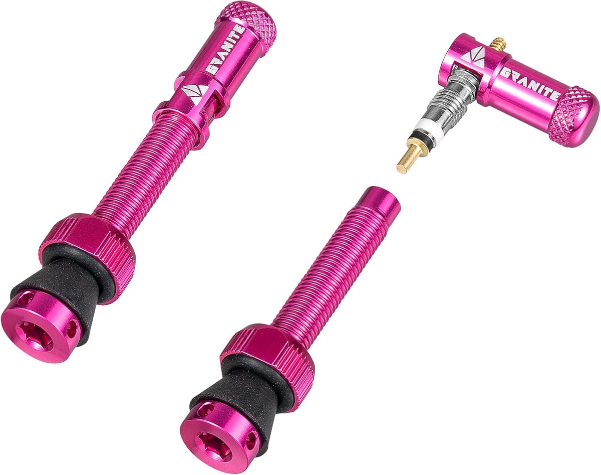 SnelShoppen - Granite Juicy Nipple Valve Cap en 44mm Presta Ventiel Set met Kleurrijke Doppen, Fietskappen voor Banden met Ventielkern Verwijderfuncti