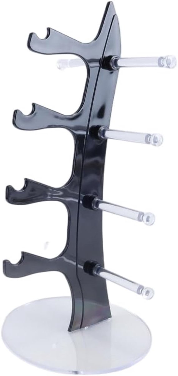SnelShoppen - Multifunctionele Zonnebrilstandaard voor 4 Brillen - Sailboat Stijl Display Rack - Stevige Kunststof - Ideaal voor Opslag en Cadeaus