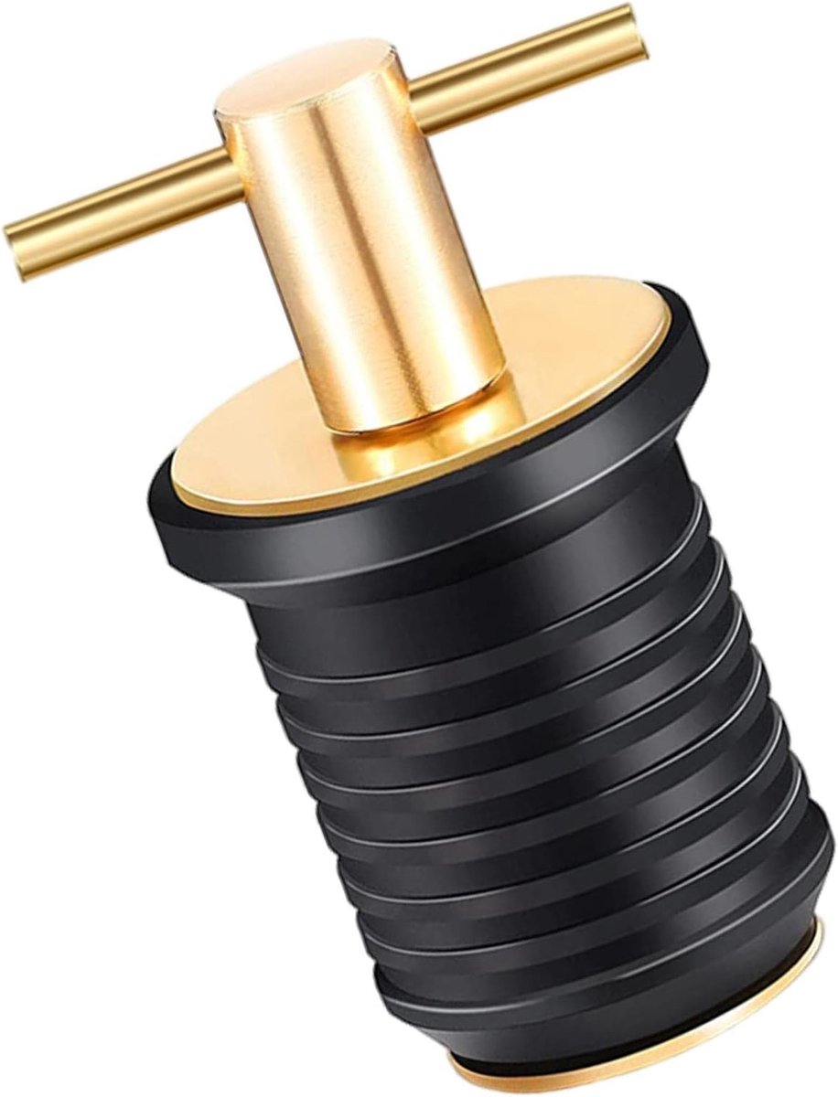 SnelShoppen - Drain Stop voor Boot met T-Handgreep, Metalen Schroef en Rubber Cover voor 19mm Kayak Yacht, Duurzaam en Betrouwbaar