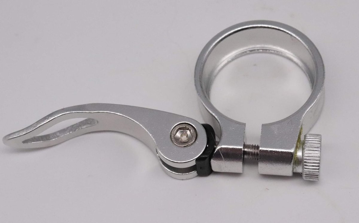 SnelShoppen - Aluminium Bicycle Saddle Clamp 34.9mm met Snelsluiting - Lichtgewicht Aluminium 6061/T6 - Perfect voor Fietsen, Racefietsen en MTB's - Z