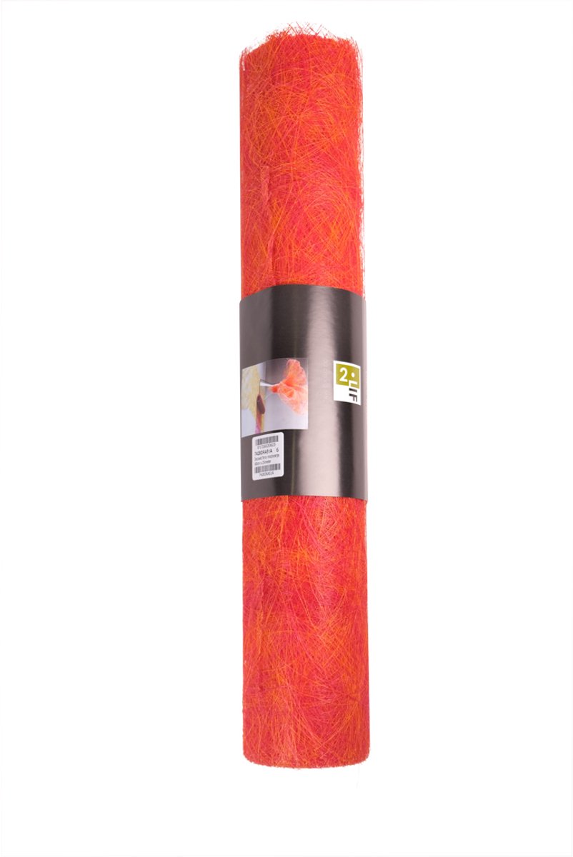 Decoweb Fancy Tafelband rood/oranje 60cmx25mtr