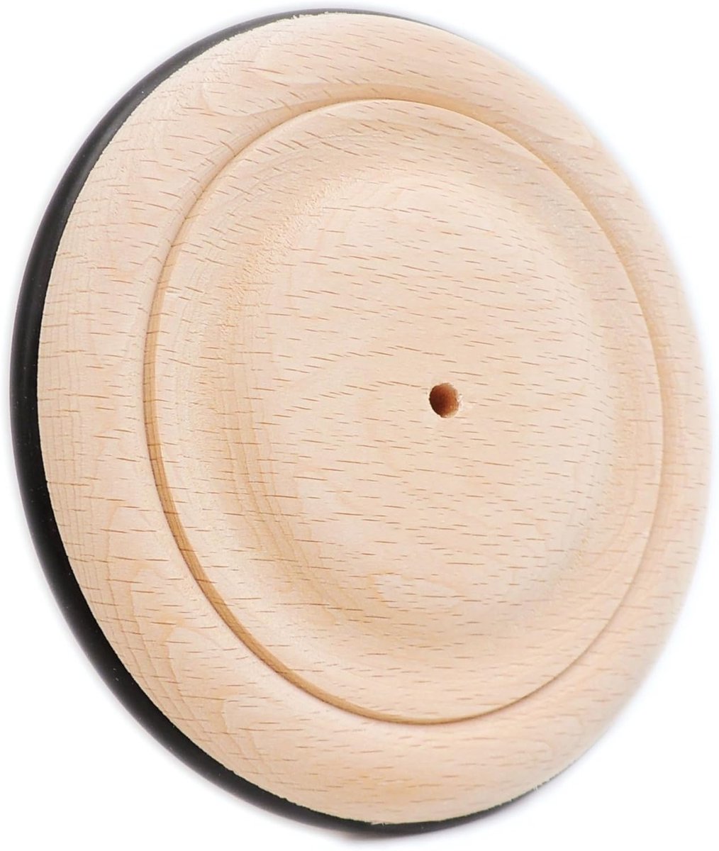 SnelShoppen - Beukenhouten wielen met rubberen banden, Ø 120 mm, duurzame houten wielen, 1 stuk, perfect voor knutselen, kinderen, tuin, en creatief g