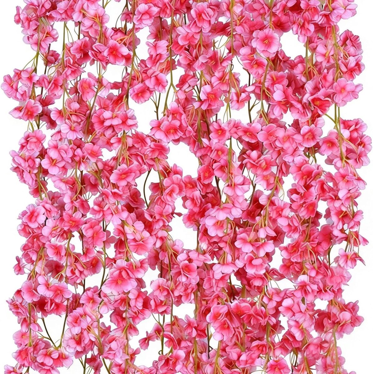 SnelShoppen - 3 Stuks 180 cm Kunstmatige Kersenbloesem Bloemenslingers - Realistische Roze Zijde voor Bruiloft, Feest, Muur, Slaapkamer en Tuin Decora