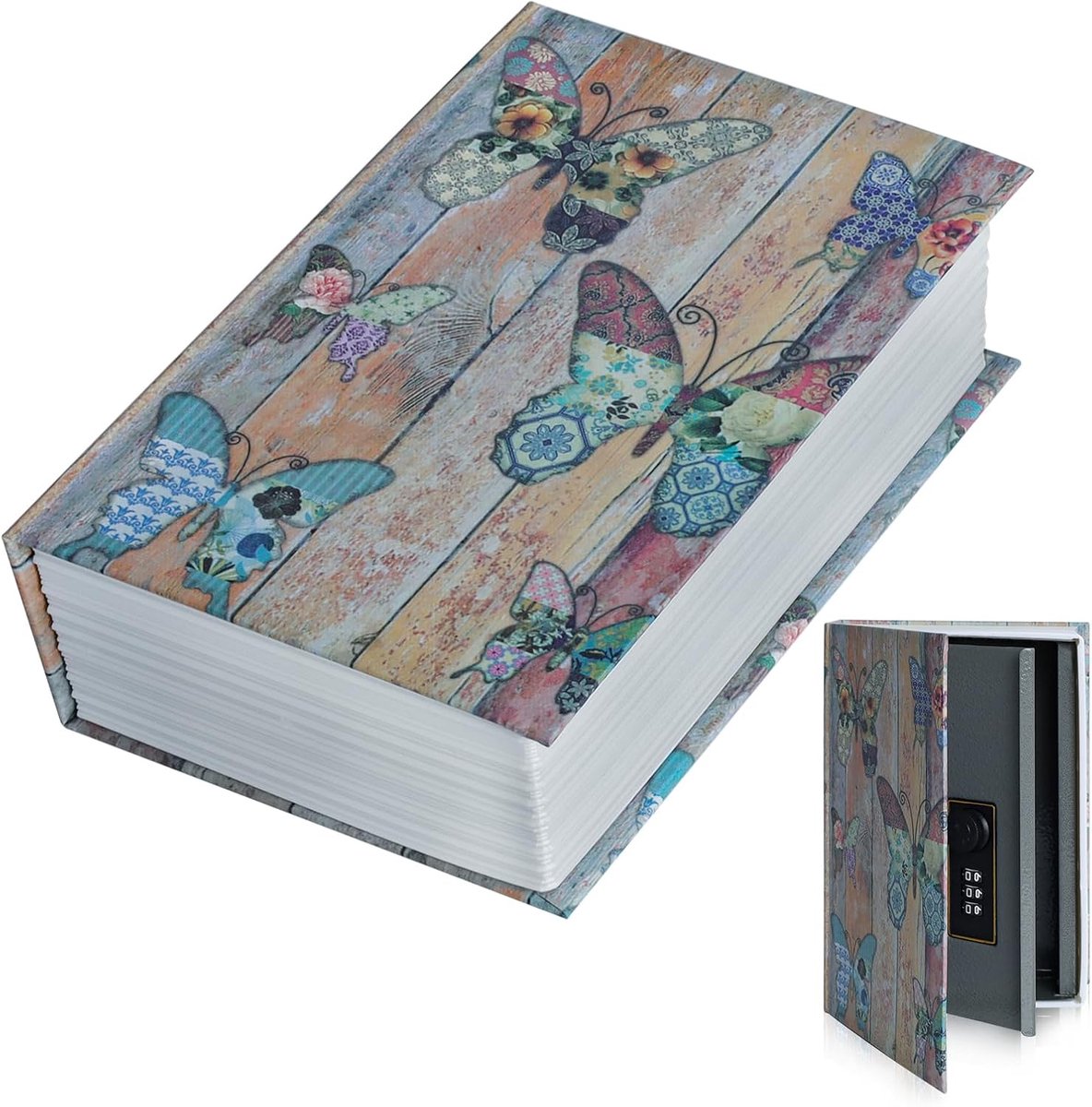 SnelShoppen - Secret Portable Safe met Code Lock, 18 x 11.5 x 5.5 cm, Boek Veilige Opbergdoos voor Geld, Sieraden, Documenten, Waardevolle Spullen