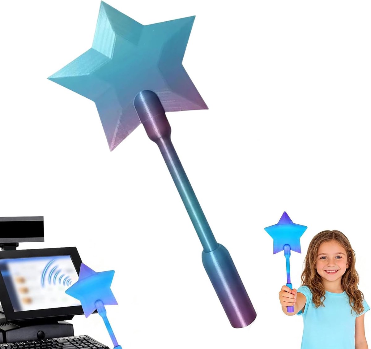 SnelShoppen - Credit Cards Wand voor Contactloze Betaling, 3D Geprinte Betaalstaaf, Grappige Kaartenhouder voor EC Kaart, Ideaal voor Feesten en Raves