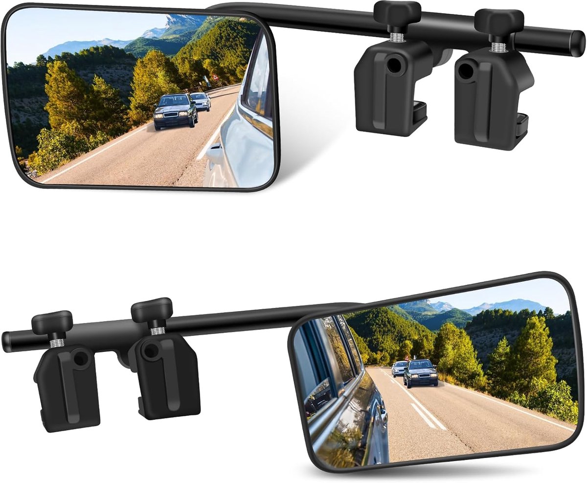 SnelShoppen - Caravan Spiegel Set, Universele Achteruitkijkspiegel, Extra Buiten Spiegel, 360° Verstelbare Caravan Spiegel voor Motorhomes en Voertuig
