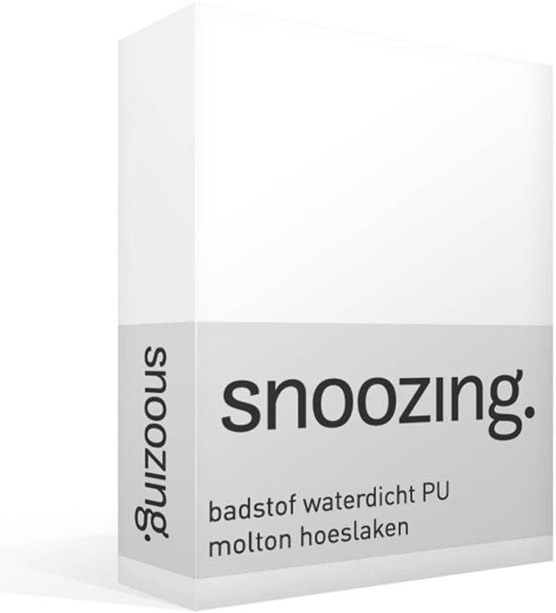 SnelShoppen - Waterproof PU Fitted Sheet 90x200cm - Witte Frottee Matrassenbeschermer - Ideaal voor Kinderen, Camping en Dagelijks Gebruik
