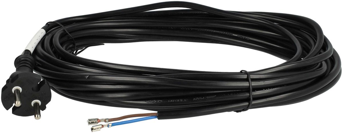 vhbw-stroomkabel compatibel met Kärcher WD3 200, T10/1, T7/1, T14/1, T12/1, WD5.600, T15/1, T9/1, T201, T191 stofzuigers - 10 m kabel 1000 W
