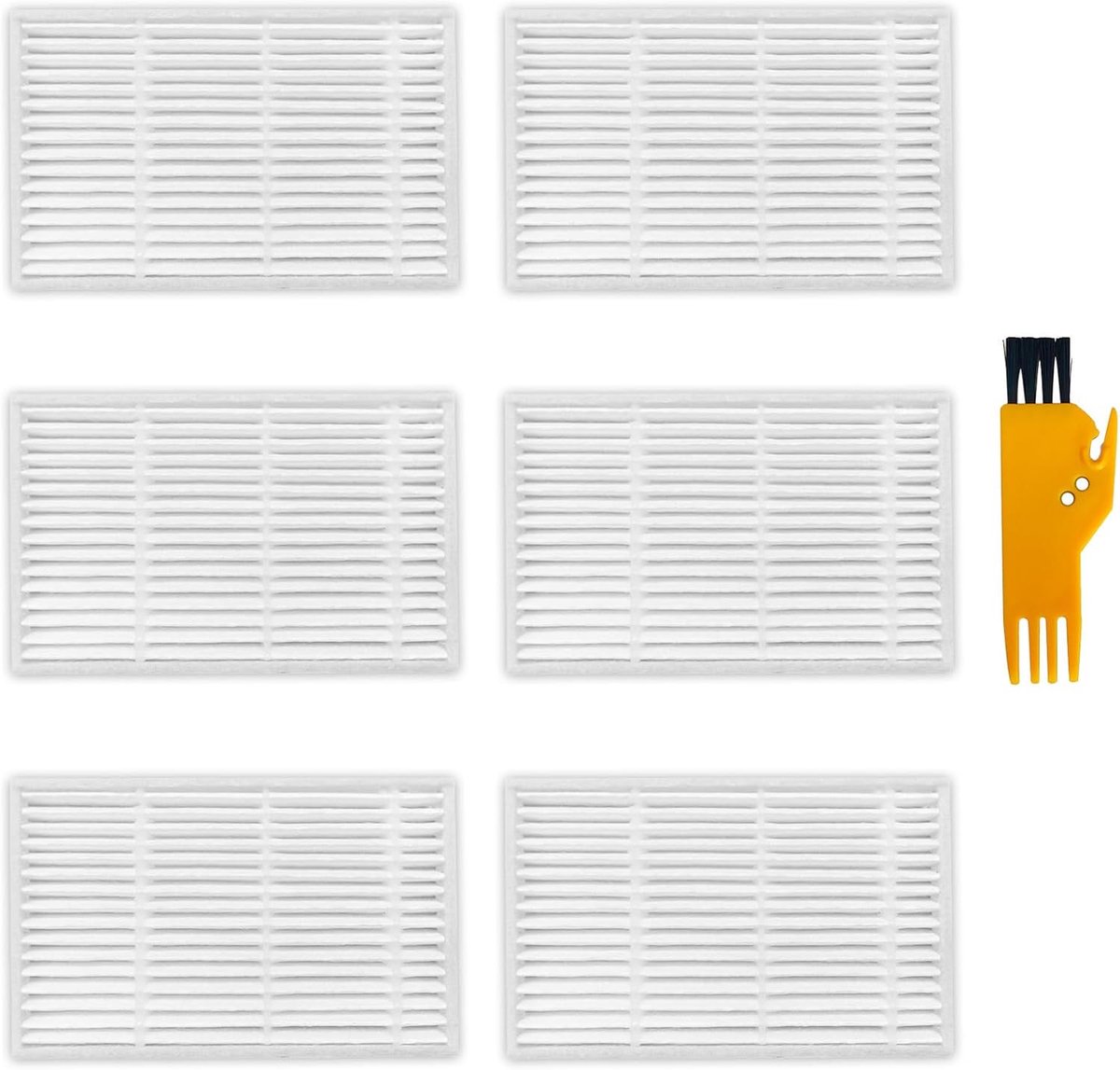 SnelShoppen - Filteraccessoires voor Robotstofzuiger - HEPA Filters voor Tapo RV30 Max Plus/RV30 Max/RV20 Max Plus/RV20 Max - 6 Stuks - Wasbaar en Her
