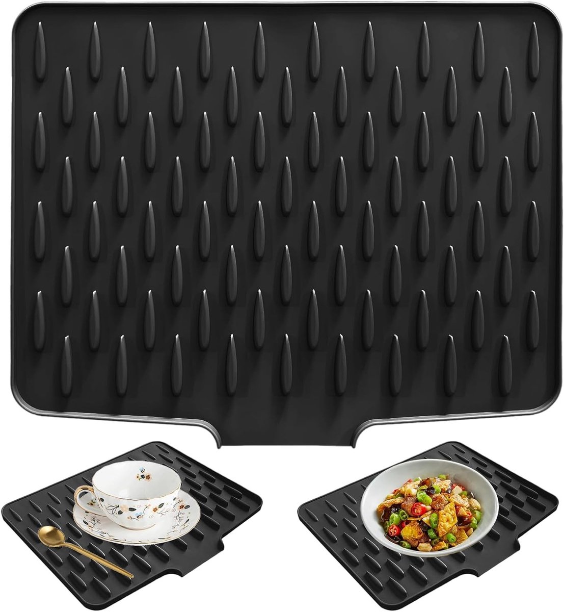Vlekbestendige Siliconen Werkbladbeschermer, Opvouwbaar en Antislip, 40 x 32 cm, Grote Siliconen Drenkmat, Duurzaam en Milieuvriendelijk voor Keuken en Badkamer