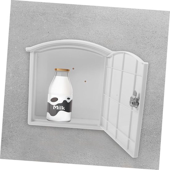 Wandmontage Box - Brievenbus Melkbox - Buiten Opslag - Met Slot - 24 cm - Wit — afbeelding 2