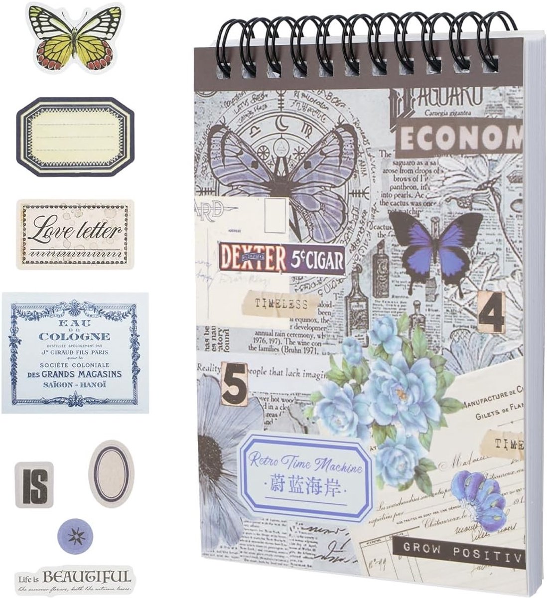 Zelfklevende Scrapbook Set met 50 Vellen, Decoratieve Stickers, Washi Tape en Journal Stickers voor DIY Foto-album en Dagboek