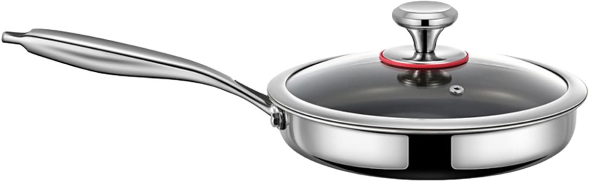 Antiaanbak Koekenpan - Titanium Pan - Gezond Koken - Gelijkmatige Verwarming - 24 cm - Zwart