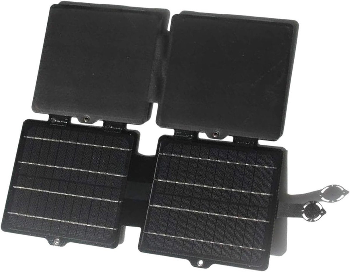 Opvouwbaar Zonnepaneel - Zonnelader Draagbaar - Buiten Opladen - Hoge Lichtdoorlatendheid - 550x385 MM - Zwart