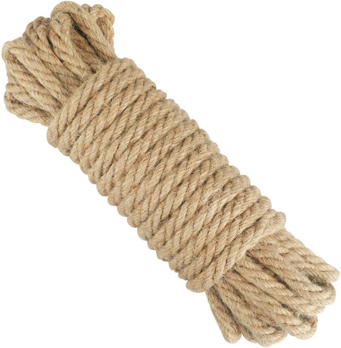 10mm Dikke Hennep Touw: 10m Natuurlijke Jute Twijn voor Tuin, Klimmen, Kattenboom en Creatieve Projecten