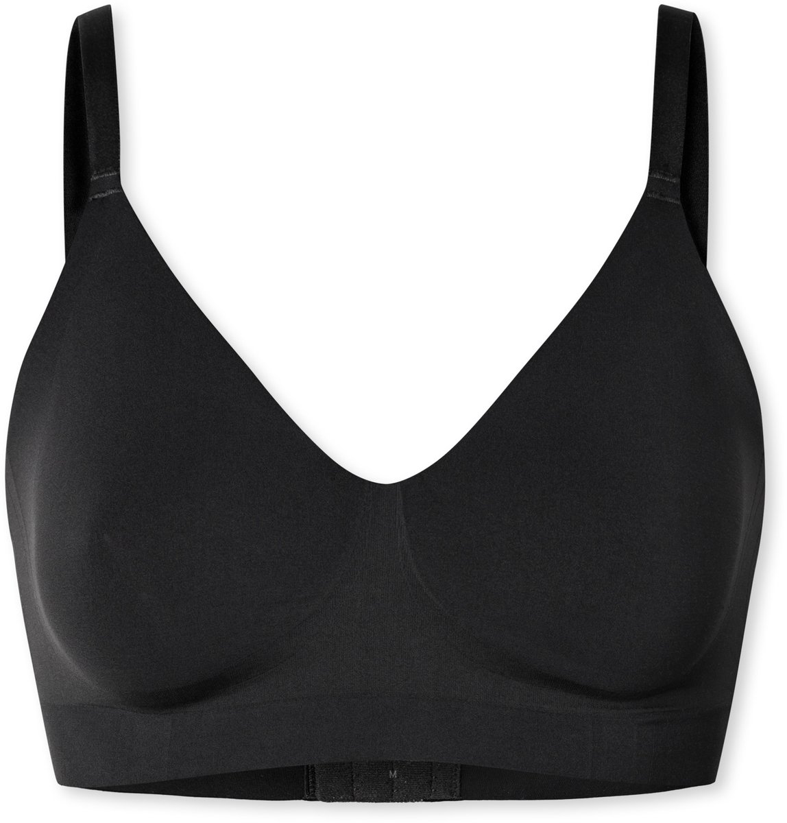 Schiesser dames Seamless Contouring zachte - naadloze BH van jersey (1-pack) - bralette - zwart