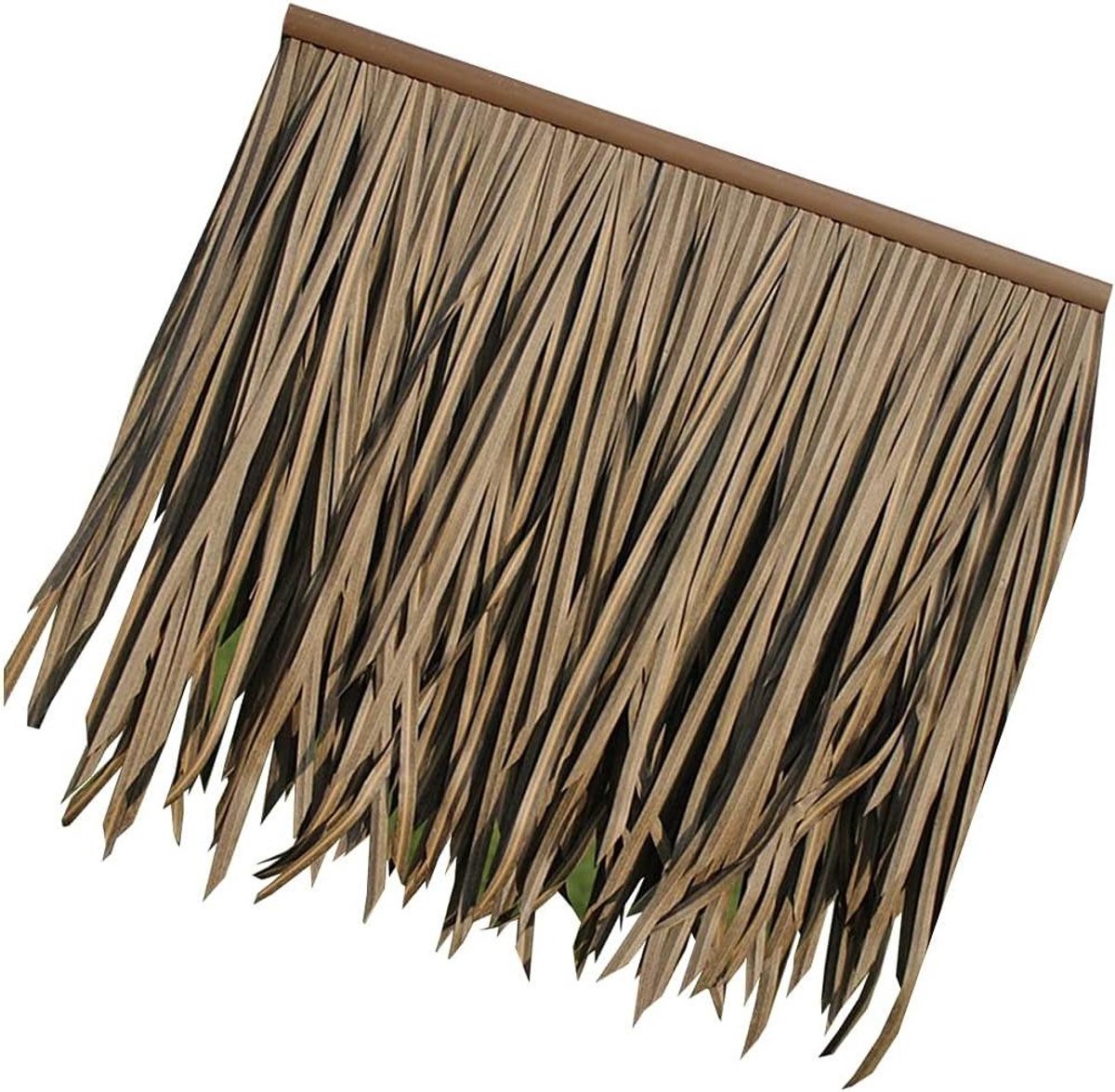 Kunstmatige Dakbedekking - Rieten Dak - Decoratieve Afwerking - Duurzaam Synthetisch Materiaal - 0.5 x 0.5 Meter - Natuurlijk