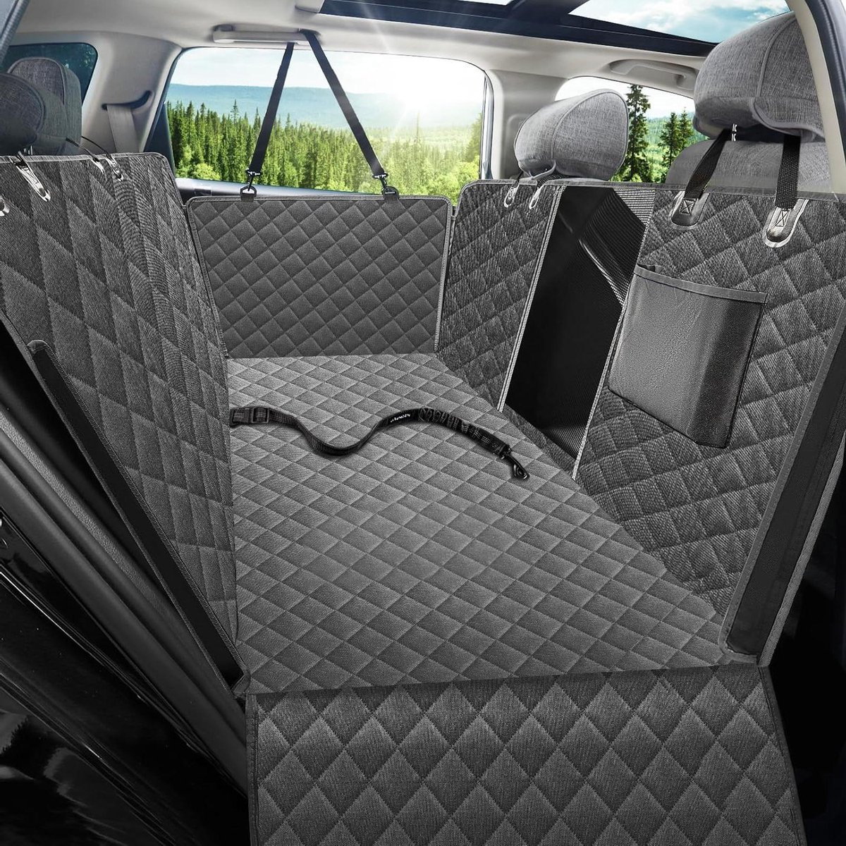 Hond achterbankhoes - Autostoelhoes - Veilig reizen - 100% waterdicht - XL - Grijs
