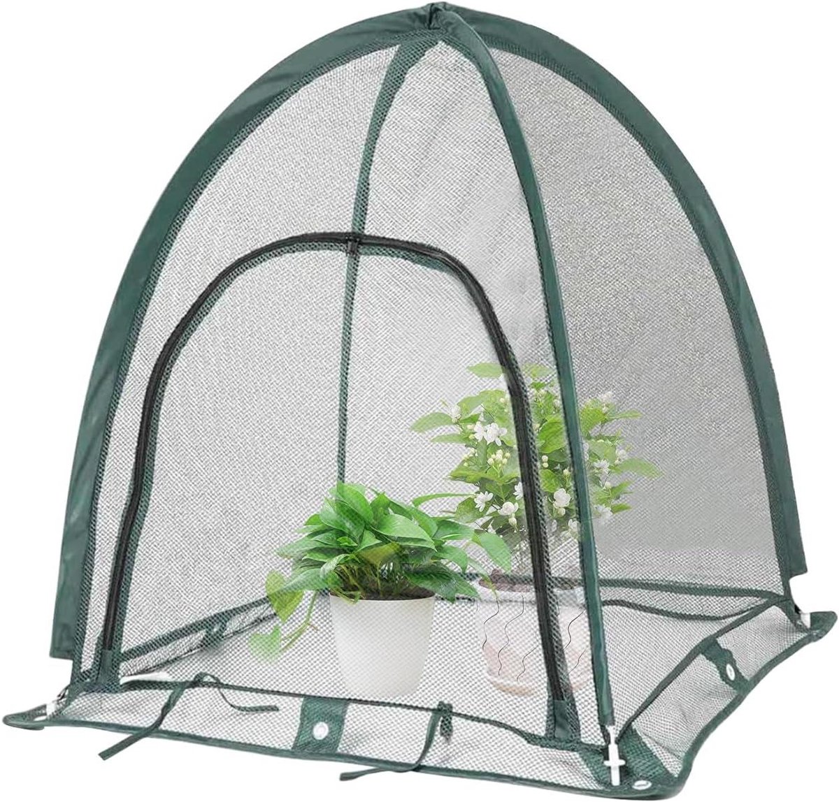 Kleine Kweekkas - Plantenkas Tuin - Planten Beschermen - Robuuste PVC stof - 92x92x100 cm - Veelkleurig