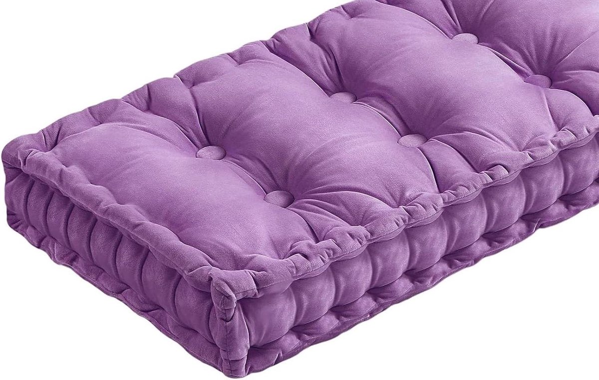 Bankkussen - Zitkussen - Buiten Zitten - Zachte PP Katoen - 130x40x10 cm - Paars