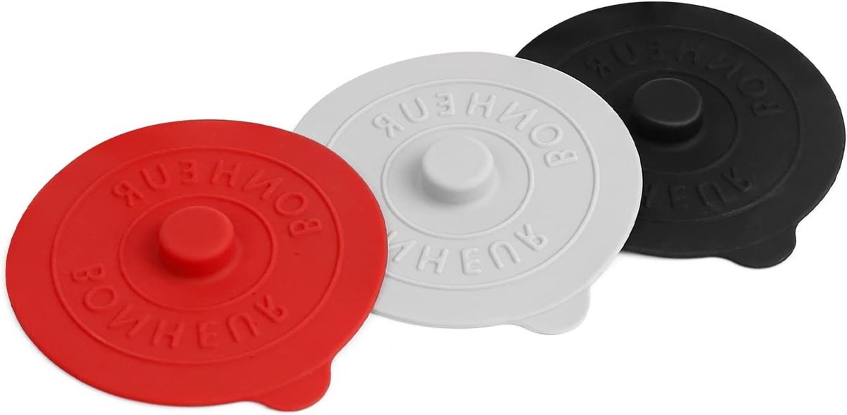 Drinkglazen deksel - Anti-stof siliconen - Herbruikbare afdekking - 3 stuks - 9,3 cm - Thuis - Outdoor - Koffie - Wijnglas - Zwart
