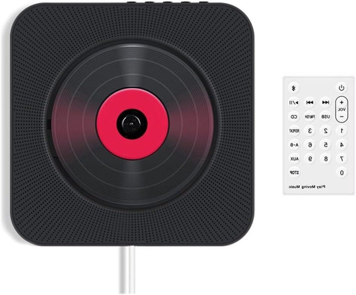 Draagbare CD-speler - Muziekspeler FM-Radio - Muziek Luisteren - Ingebouwde Speakers - 19 x 19 x 4 cm - Zwart
