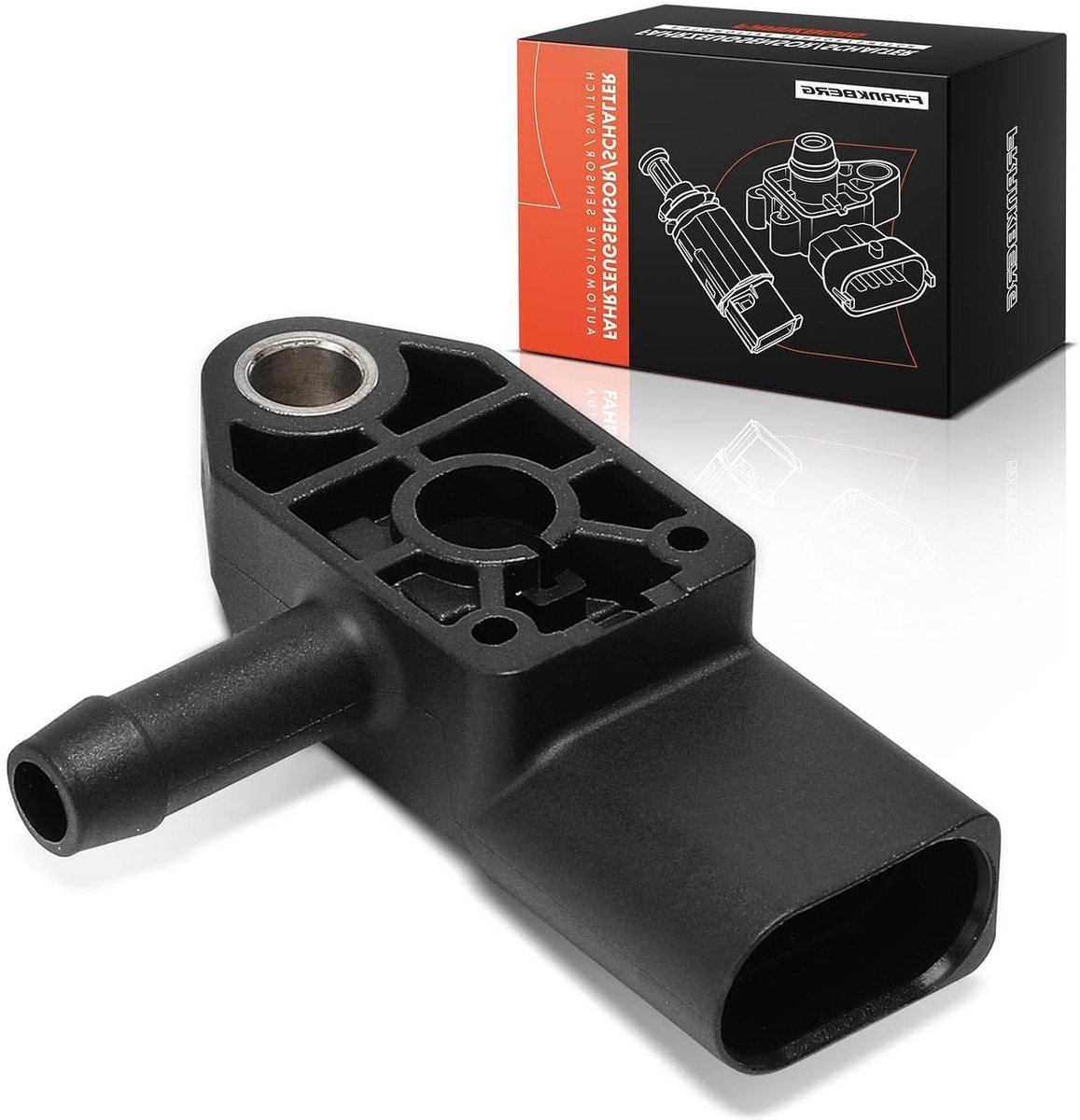 Druksensor - Luchtdruksensor - Motoronderhoud - Directe Vervanging - 8x8x8 cm - Zwart