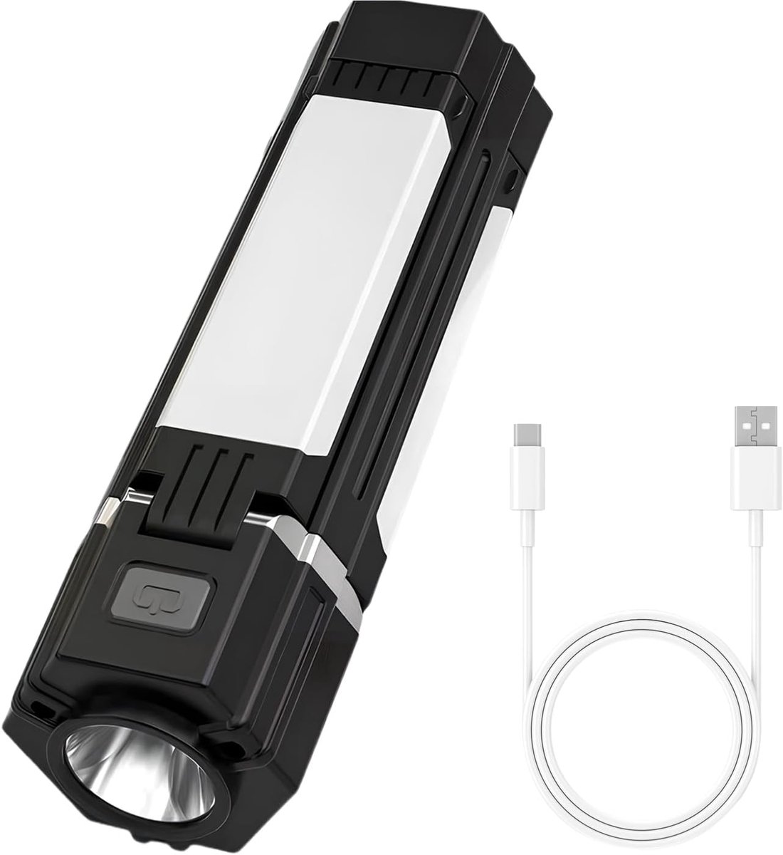 SnelShoppen - Vouwbare Campinglamp, Waterdichte Tentverlichting, USB Oplaadbare 3000 mAh LED Werklicht voor Camping, Hiken, Vissen, Stroomuitval