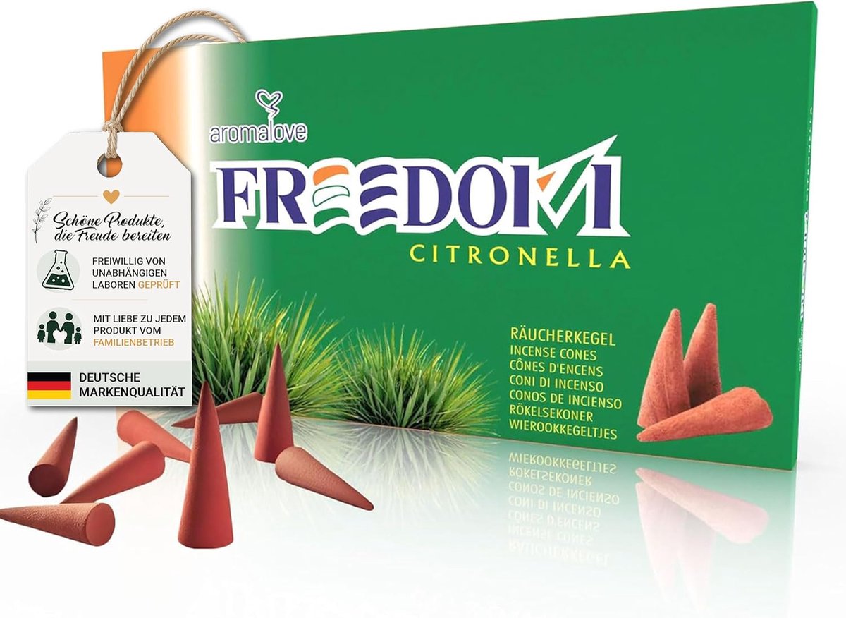 SnelShoppen - Aromalove XXL Citronella Rook Cones - 50 Stuks - Langdurige Geur voor Ontspanning - Perfect voor Tuin, Barbecue en Festivals