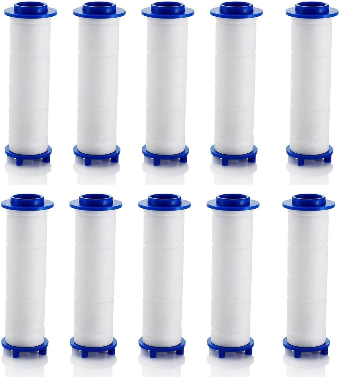 SnelShoppen - PP Katoenen Douchekopfilter voor Verwijdering van Chloorresten, Sediment Cartridge Filtered, Universeel Waterfilter, 8 x 2 cm, 10 Stuks,