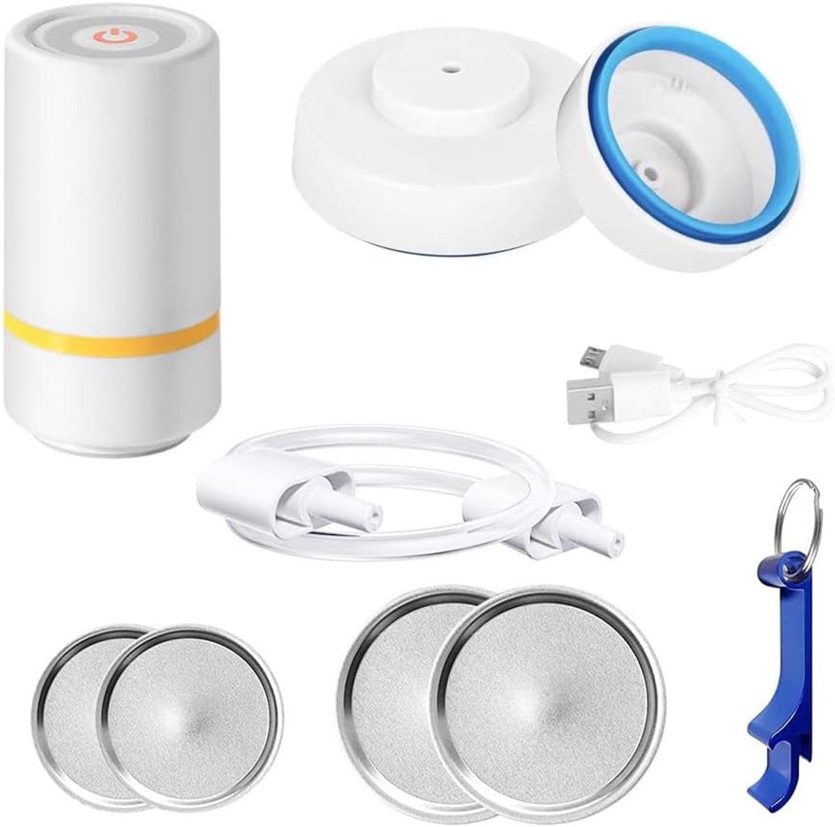 Vacuum Sealer voor Mason Jars - Elektrische Handheld Pomp - Geschikt voor Brede en Normale Opening - SnelShoppen