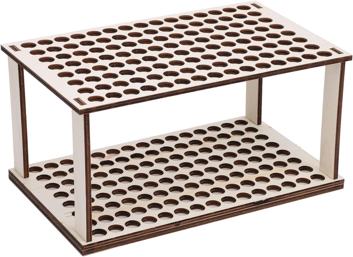 SnelShoppen - Pencil opslag houder, houten pen en kwast organizer met fijne pencil slots, multifunctionele bureau organizer voor schilders, ontwerpers