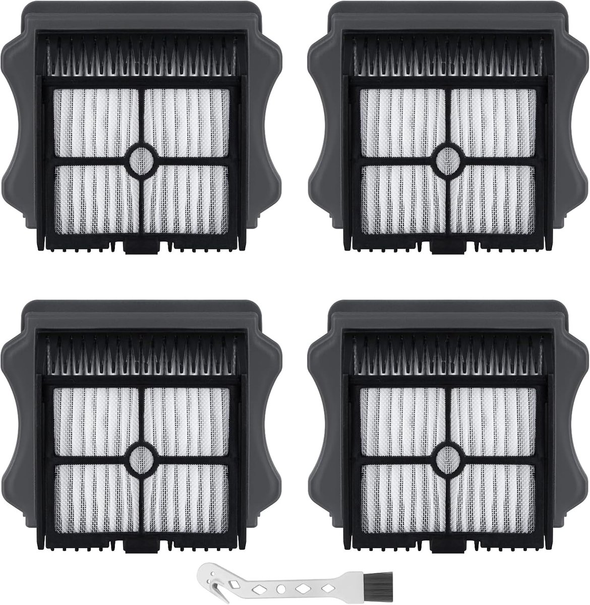 SnelShoppen - Pack van 4 vervangende HEPA filters voor nat-droog stofzuiger, compatibel met iFloor 3, Floor One S3, S5 en S5 Pro 2, hoog-efficiënt, mi