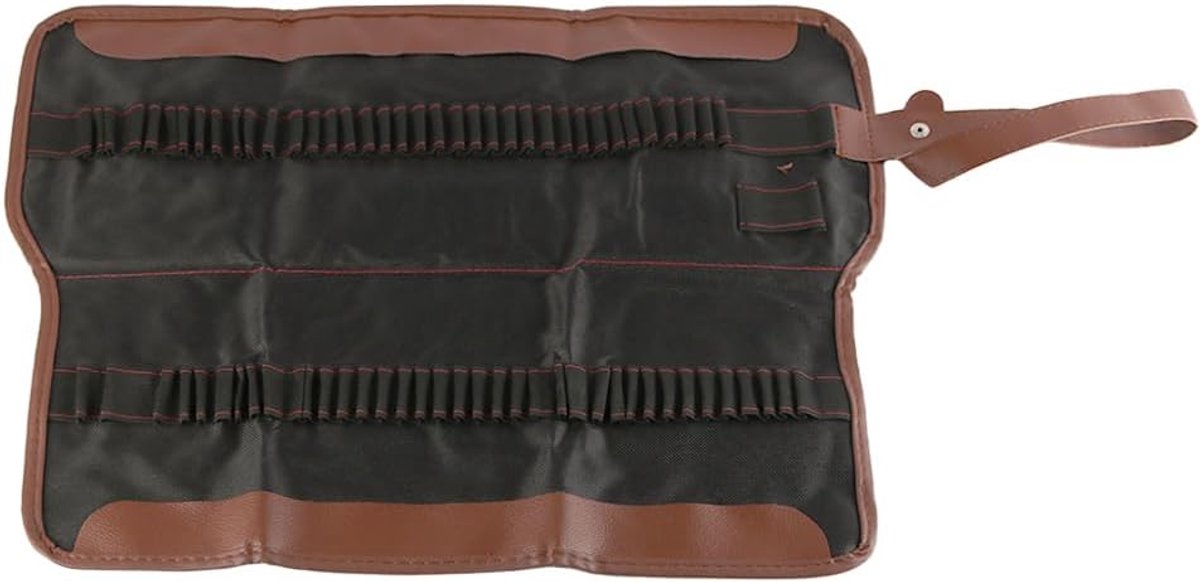 SnelShoppen - 72-Holes Canvas Roller Pen Organizer - Compact Design voor Kunstbenodigdheden en Kantoorbenodigdheden - Duurzaam, Ideaal voor Thuis, Kan
