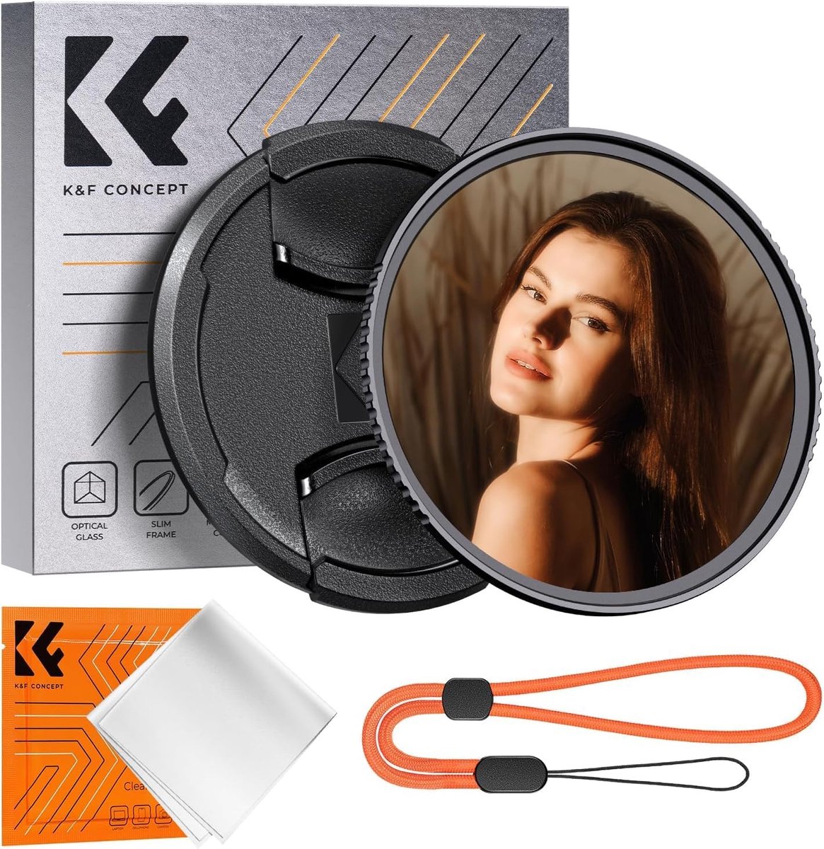 SnelShoppen - K&F Concept Nano-Klear 82mm Zwart Diffusiefilter 1/4 met Deksel, Zwart Mist Pro 1/4 Ultrafijn Optisch Glas Macrofilter met Nano Coating