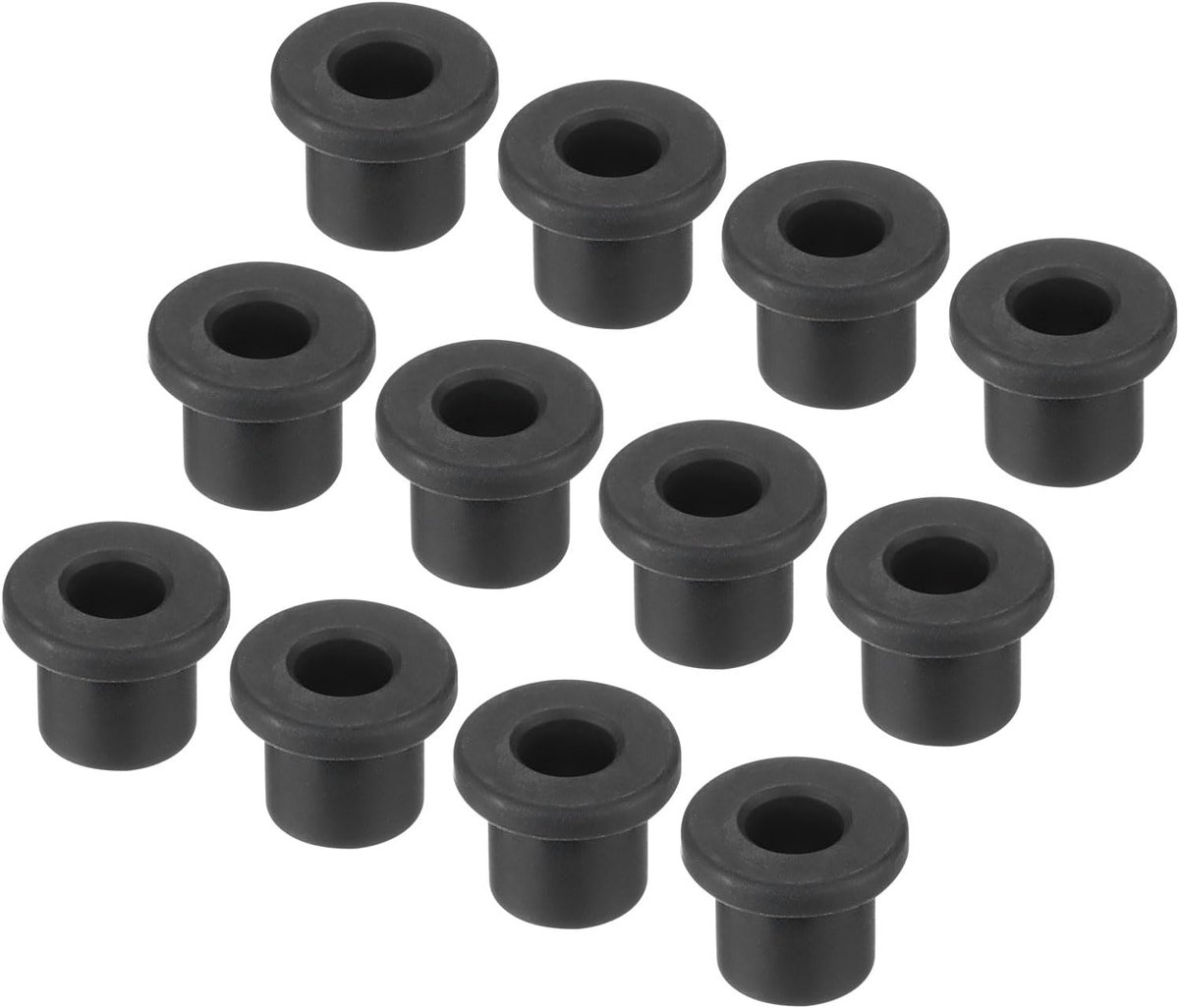 SnelShoppen - 30pcs T-vormige rubberen afdichtingen 10mm diameter ID 7mm H 11mm zwart kabelbescherming voor kabeldoorvoeren, flexibel en duurzaam