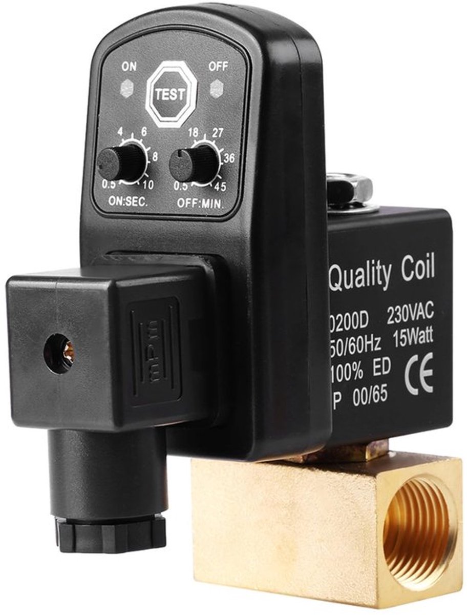 Afvoerklep Automatisch - Messing - Elektronisch - Condensaatbeheer - G1/2 - AC230V/110V - Betrouwbare Aftapklep - Condensaataftapkraan