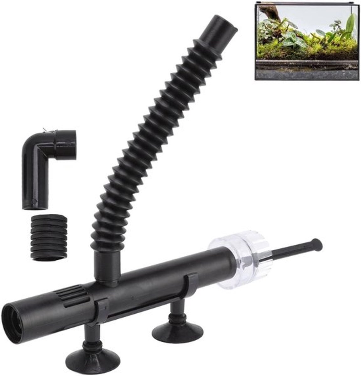 Efficiënte oppervlakte skimmer voor aquarium, mini eiwitafschuimer en olieafscheider met flexibele buis voor gezonde vissen en helder water