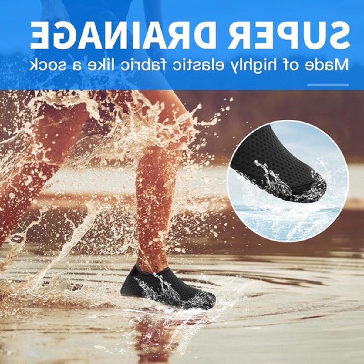 Waterdichte Aqua Sokken voor Zwemmen, Strand, Outdoor Activiteiten en Yoga - Sneldrogend en Comfortabel